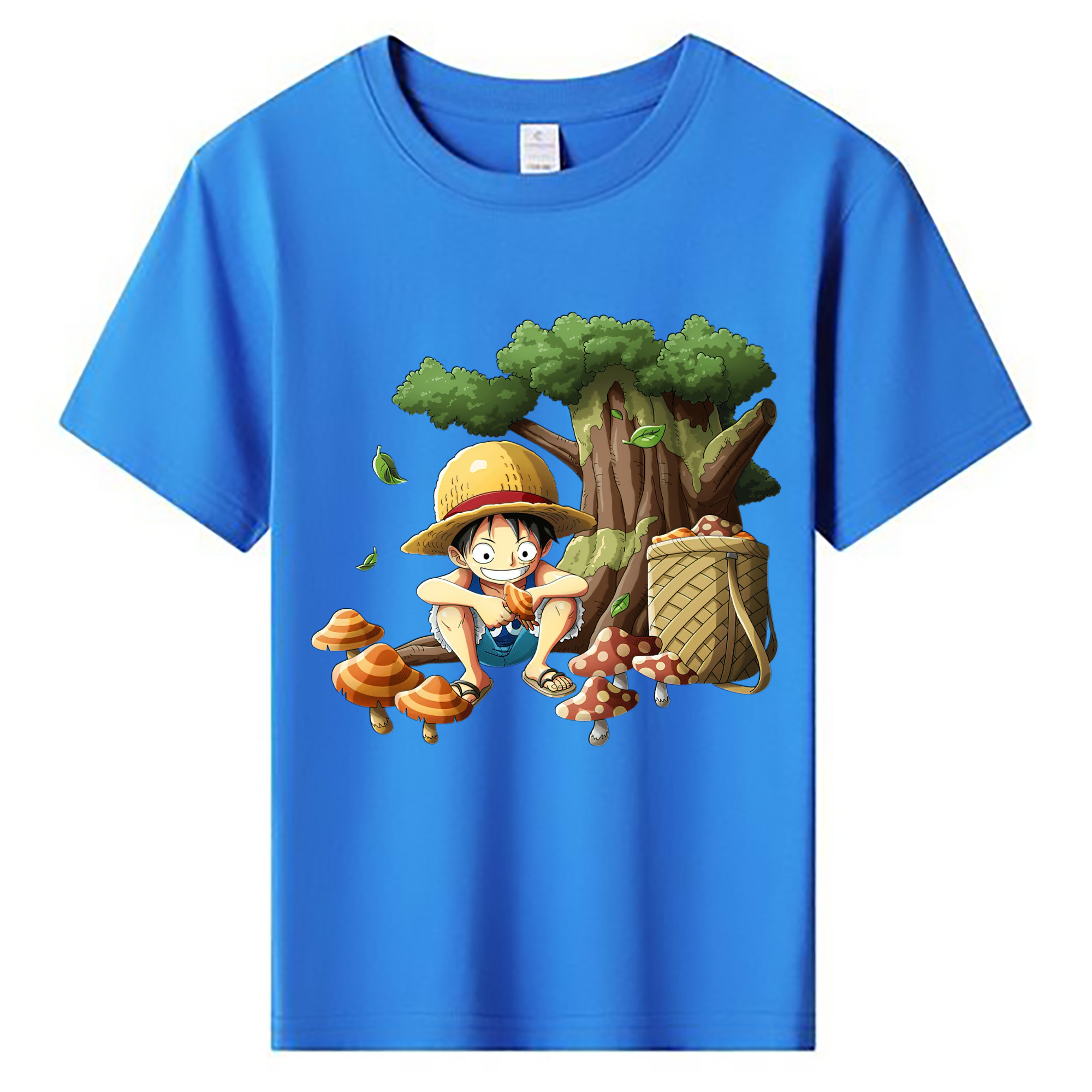 （画像用） ワンピース モンキー・D・ルフィ ONE PIECE Monkey D. Luffy 綿100％キッズTシャツ（フロントプリント）